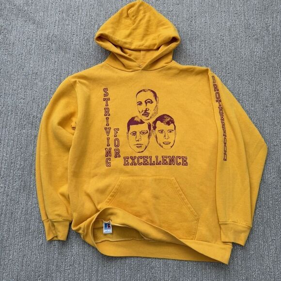 VTG 80s Russell Athletic MLK JFK RFK Hoodie Sweatshirt USA Civil Rights Rare L - Picture 1 of 9